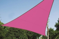 Żagiel przeciwsłoneczny zacieniacz ogrodowy trójkątny 5 x 5 x 5m - kolor fuksja